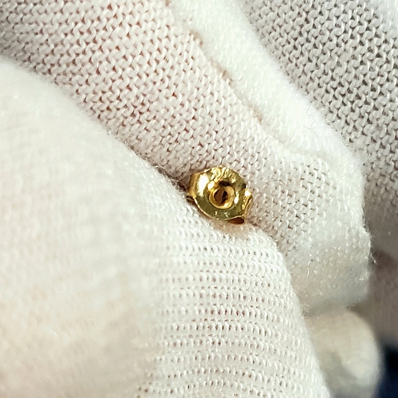 14K Gold Stamped Freshwater Pearl post Dangle Earrings *EUC* - Picture 6 of 6